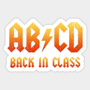 ABCD - Back In Class Sticker